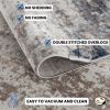 5' X 8' Navy Blue Distressed Striations Area Rug