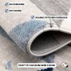 2' X 3' Navy Blue Geometric Diamond Scatter Rug