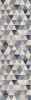 2' X 8' Navy Blue Geometric Diamond Runner Rug