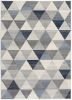 4' X 6' Navy Blue Geometric Diamond Area Rug