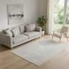 5' X 8' Modern Gray Distressed Area Rug