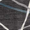 8' X 11' Distressed Black And Gray Abstract Area Rug