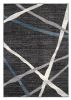 8' X 11' Distressed Black And Gray Abstract Area Rug
