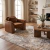 5' X 8' Beige And Ivory Abstract Area Rug