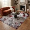 6' X 9' Red Abstract Dhurrie Area Rug