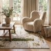 4' X 6' Green Abstract Dhurrie Area Rug