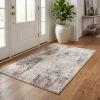 3' X 5' Beige Abstract Printed Area Rug