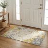 3' X 5' Gold Abstract Dhurrie Area Rug