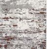 5' X 8' Gray And Brown Abstract Scraped Area Rug