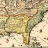 20" X 24" Vintage 1718 Map Of New France