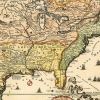20" X 24" Vintage 1718 Map Of New France