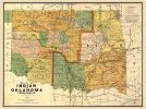 18" X 24" Map Of Indian And Oklahoma Territories Vintage Poster Wall Art