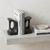 Cobbler's Tool Matte Black Metal Bookends
