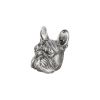 Antiqued Silver Pug Shaped Bookends