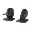 Black Cast Aluminum Raging Bull Bookends