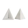 3D Modern Triangle Marble Bookends