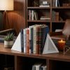 3D Modern Triangle Marble Bookends