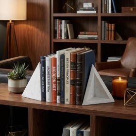 3D Modern Triangle Marble Bookends