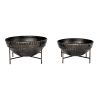Set Of Two Metal Bowls With Stands
