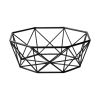 Black Geometric Metal Centerpiec Bowl