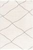 4' X 6' Ivory Modern Uneven Lattice Area Rug