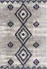 7' X 9' Gray And Navy Boho Chic Area Rug