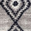 7' X 9' Gray And Navy Boho Chic Area Rug