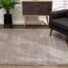5' X 8' Gray Modern Solid Shag Area Rug