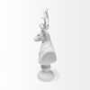 White Resin Suited Deer Bust Decor Piece