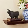 Black Cast Aluminum Bull Decor Piece
