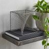 Contemporary Gray Metal Cubed Decor Piece