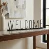 Black Metal Welcome Sign