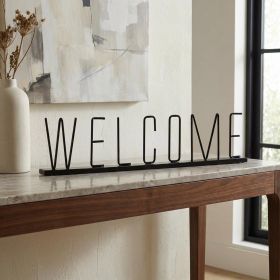 Black Metal Welcome Sign