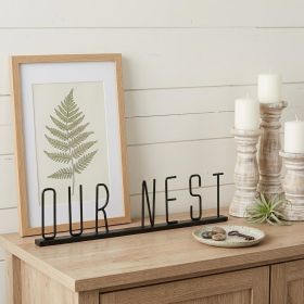Black Metal Our Nest Sign