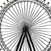 Black Metal London Eye Sculpture