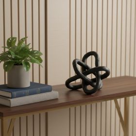 Petite Black Metal Chain Link Sculpture