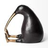 Black Metal Tropical Bird Sculpture