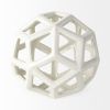 White Crackle Glaze Ceramic Geometric Sculpture