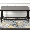 4' X 6' Blue and Yellow Floral Area Rug