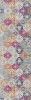 15' Runner Blue and Ivory Floral Runner Rug