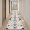 15' Runner Blue and Ivory Southwestern Runner Rug