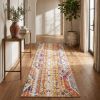 15' Runner Gold and Ivory Southwestern Runner Rug