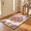 2' X 4' Blue and Beige Medallion Area Rug