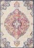 2' X 4' Blue and Beige Medallion Area Rug