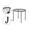Set of 4 - Indoor Outdoor Black Metal Plant Stand