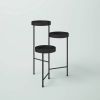 Modern Black Metal 3-Tier Flower Pot Plant Stand