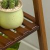 Modern Boho Wooden 4-Shelf Pyramidal Plant Stand
