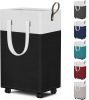 75L Rolling Laundry Basket with Wheels, Collapsible & Waterproof Laundry Hamper, Mobile Clothes Hamper