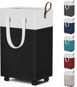 75L Rolling Laundry Basket with Wheels, Collapsible & Waterproof Laundry Hamper, Mobile Clothes Hamper
