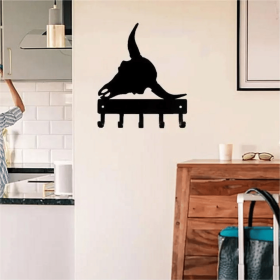 CIFbuy™ Modern Black Metal Wall Hook Industrial Farmhouse Coat Rack Minimalist Art (TikTok, temu pick-up service)